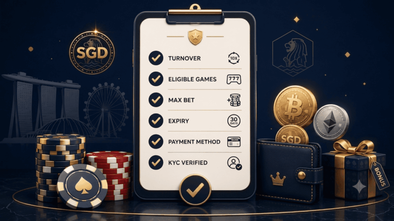 Casino Bonuses crypto and SGD payment guide with USDT BTC and ETH options
