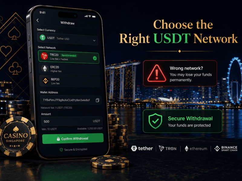 Singapore Online Casinos USDT withdrawals